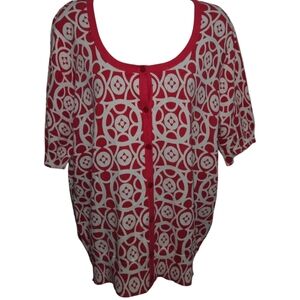 NWT Designer's Originals Scoop Neck Short Sleeve Cardigan
